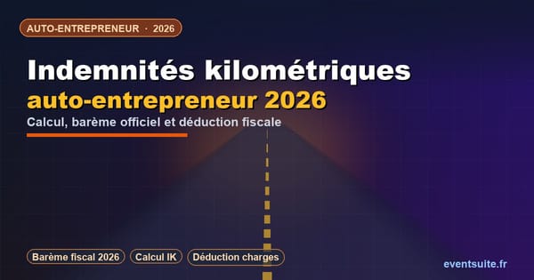 Indemnités kilométriques auto-entrepreneur 2026 — calcul du barème fiscal et déduction des frais de déplacement