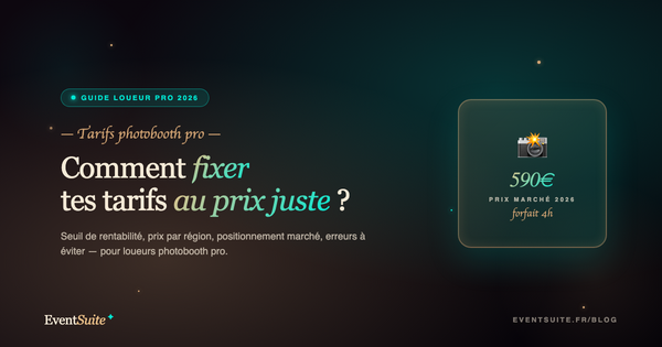 Comment fixer ses tarifs photobooth en 2026 : guide du loueur professionnel