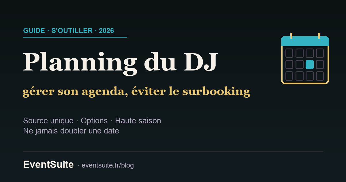 Gérer son planning de DJ et éviter le surbooking : agenda centralisé